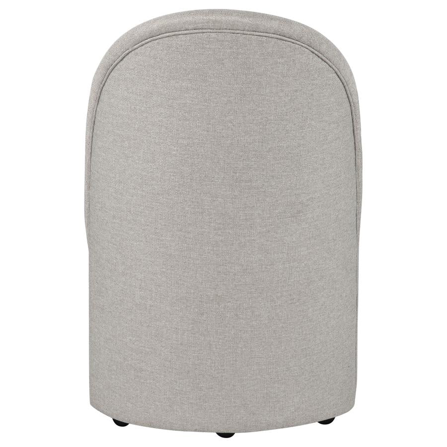 Aubrey Upholstered Barrel Dining Side Chair Beige (Set of 2)