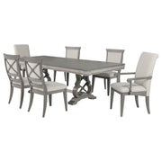 Cresswell 7-piece 104-inch Extension Dining Set Weathered Taupe