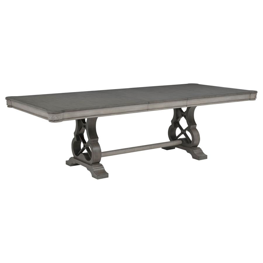Cresswell 7-piece 104-inch Extension Dining Set Weathered Taupe