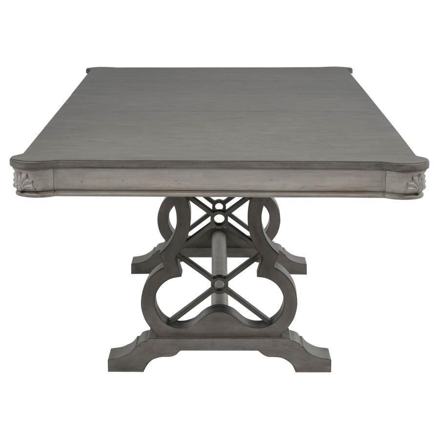 Cresswell 7-piece 104-inch Extension Dining Set Weathered Taupe