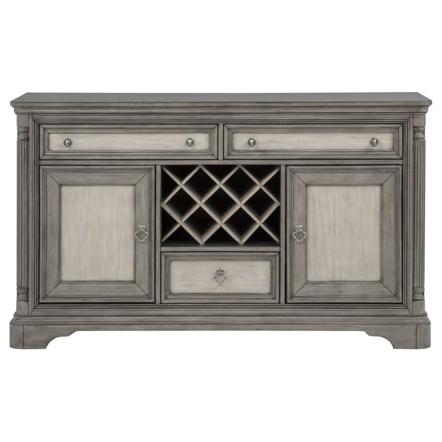 Cresswell 2-door 3-drawer Wine Storage Buffet Weathered Taupe