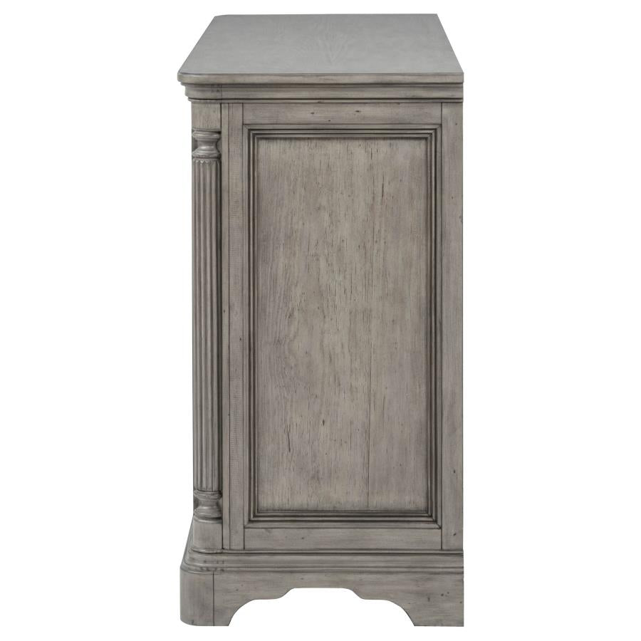 Cresswell 2-door 3-drawer Wine Storage Buffet Weathered Taupe