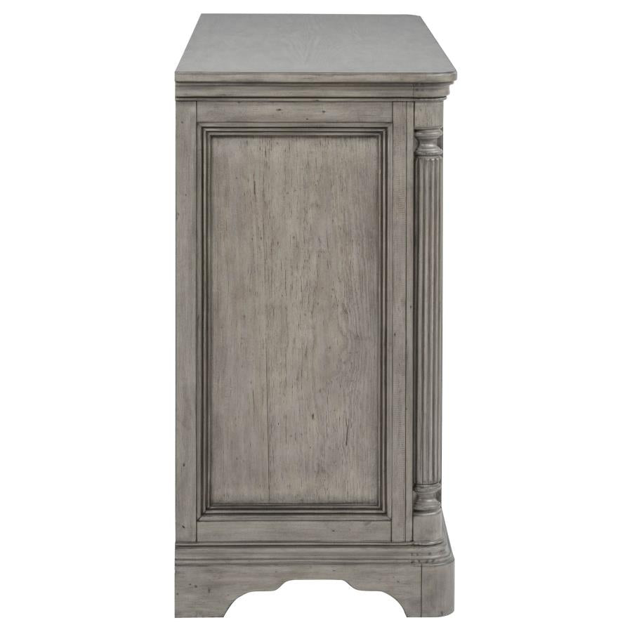Cresswell 2-door 3-drawer Wine Storage Buffet Weathered Taupe