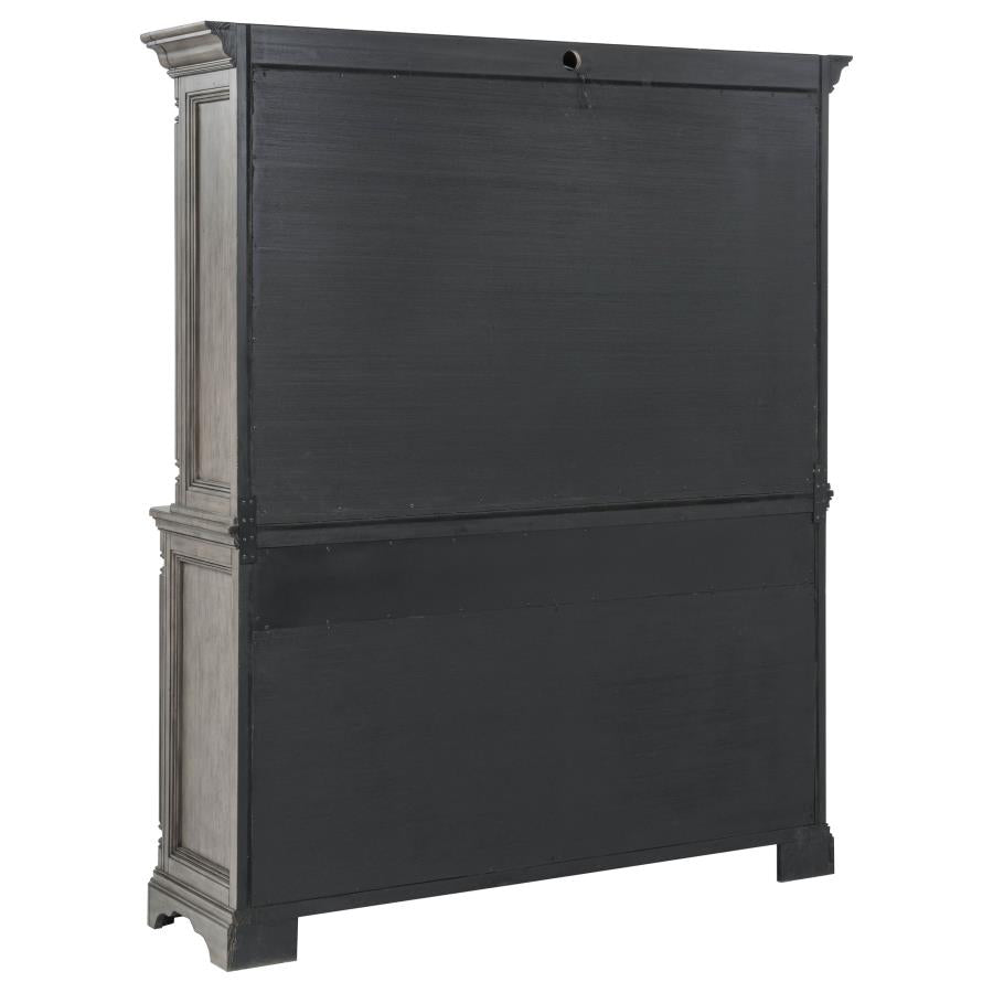 Cresswell 2-door 3-drawer Buffet and Hutch Weathered Taupe