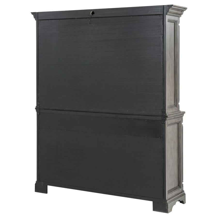 Cresswell 2-door 3-drawer Buffet and Hutch Weathered Taupe