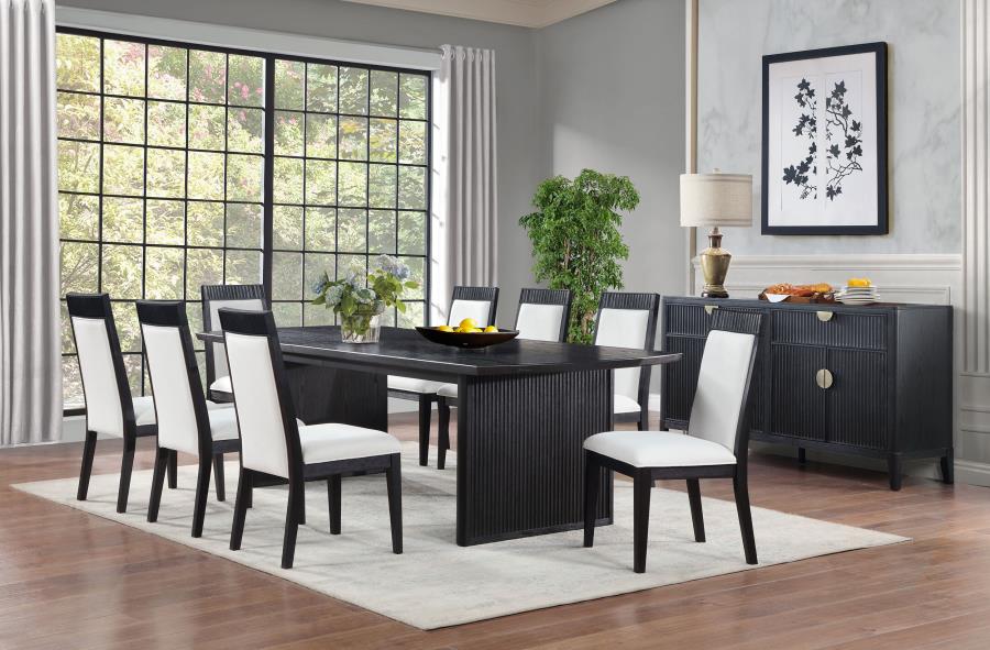 Brookmead Dining Side Chair Ivory and Black (Set of 2)