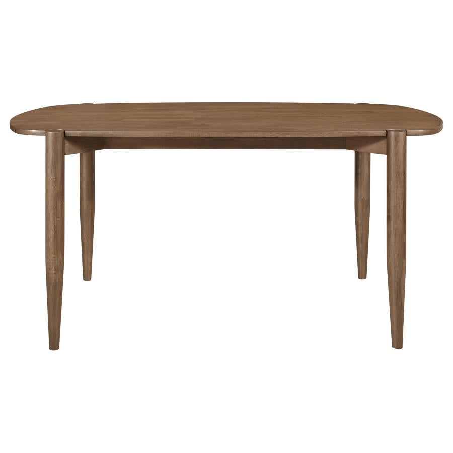 Dortch 7-piece Oval Dining Set with Upholstered Chairs Walnut