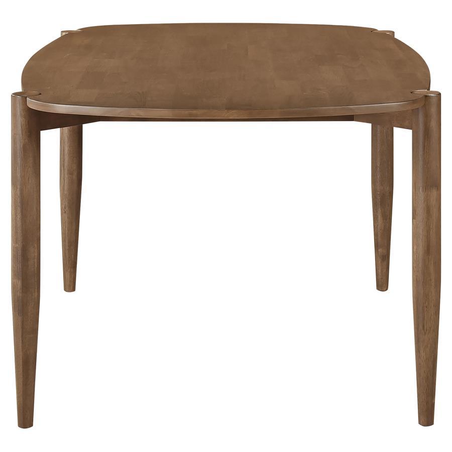 Dortch 7-piece Oval Dining Set with Upholstered Chairs Walnut