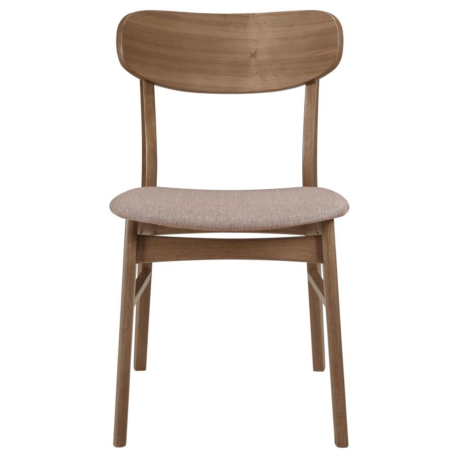 Dortch 7-piece Oval Dining Set with Upholstered Chairs Walnut