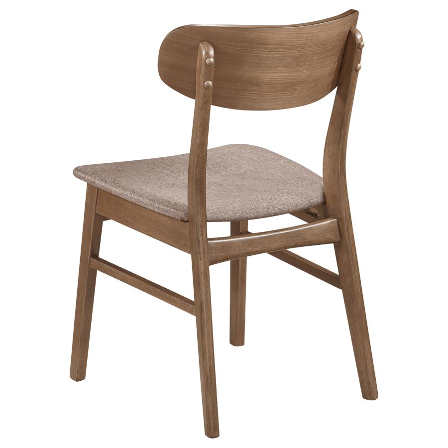 Dortch 7-piece Oval Dining Set with Upholstered Chairs Walnut
