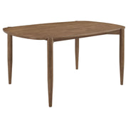 Dortch 63-inch Oval Rubberwood Dining Table with Tapered Legs Walnut