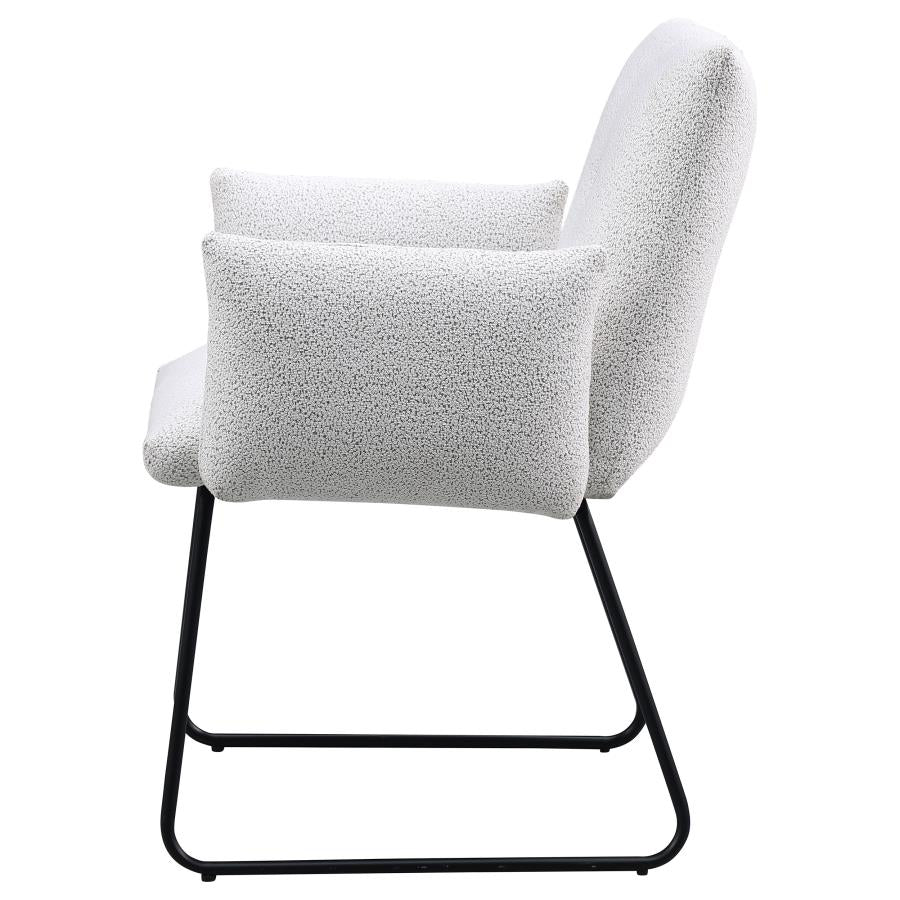 Ackland Upholstered Dining Arm Chair Light Grey (Set of 2)