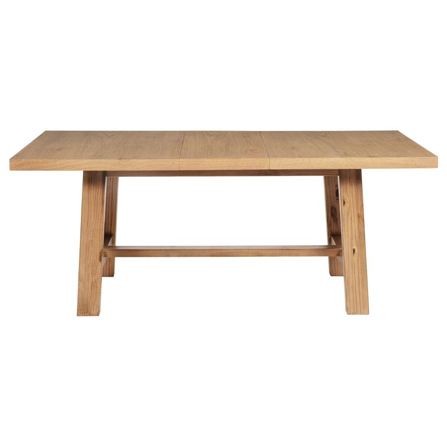 Middleton 7-piece 76-inch Extension Leaf Dining Set Natural Brown