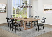 Middleton 7-piece 106-inch Extension Leaf Dining Set Brown and Black