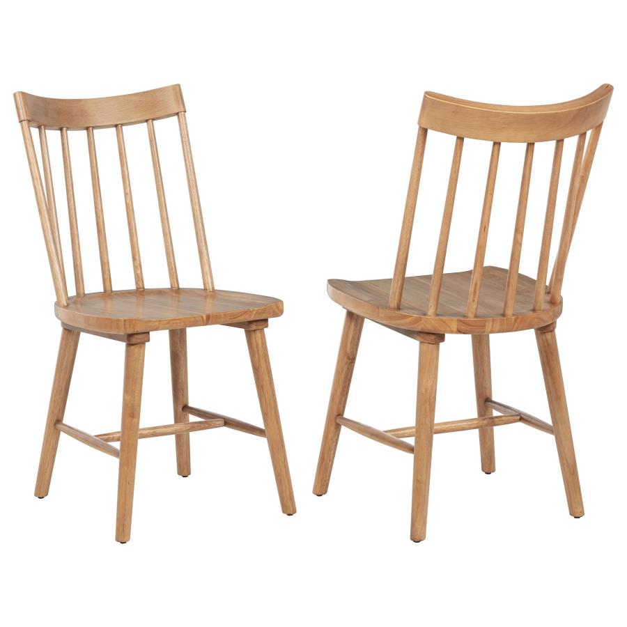 Middleton Solid Wood Dining Side Chair Natural Brown (Set of 2)