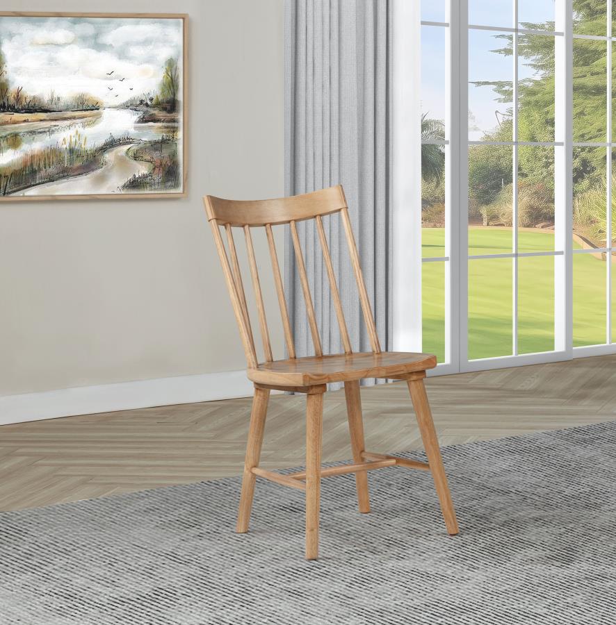 Middleton Solid Wood Dining Side Chair Natural Brown (Set of 2)