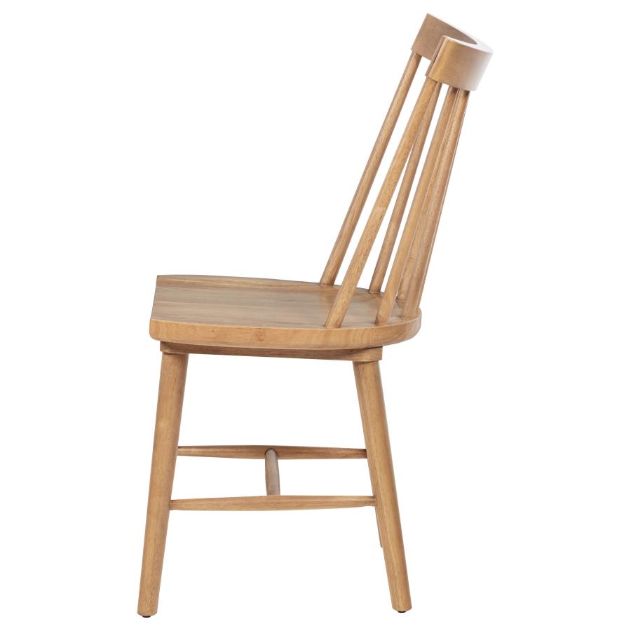 Middleton Solid Wood Dining Side Chair Natural Brown (Set of 2)