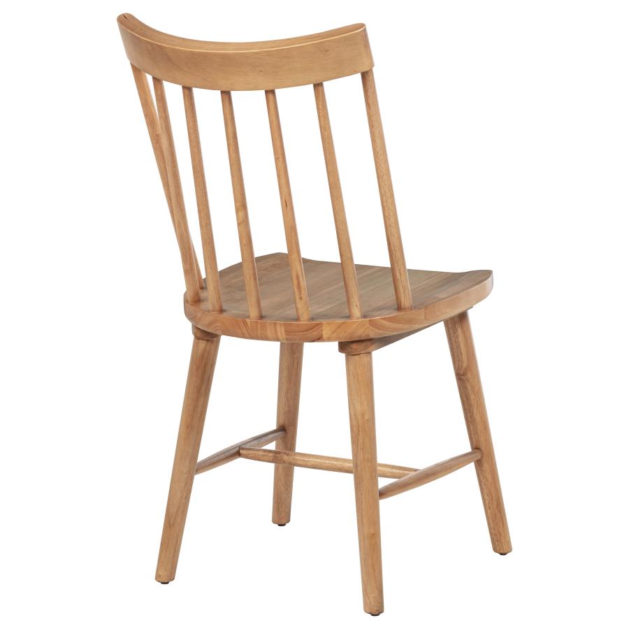 Middleton Solid Wood Dining Side Chair Natural Brown (Set of 2)
