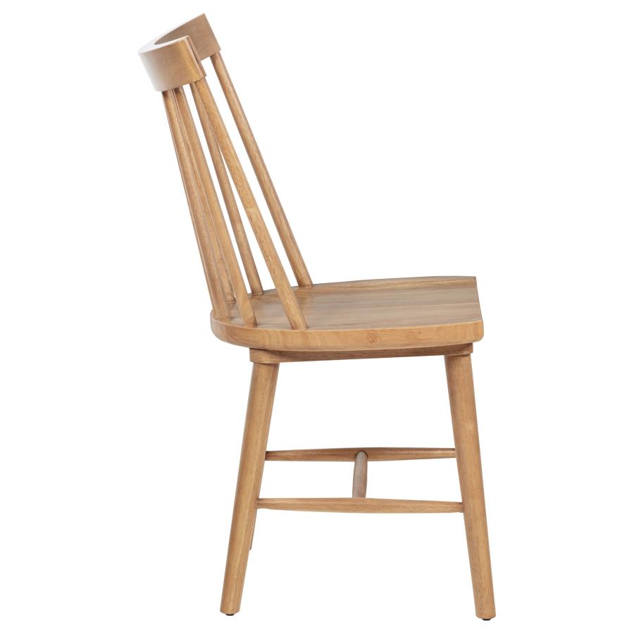 Middleton Solid Wood Dining Side Chair Natural Brown (Set of 2)