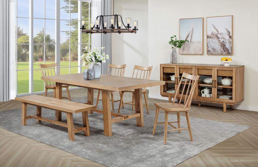 Middleton Solid Wood Dining Side Chair Natural Brown (Set of 2)