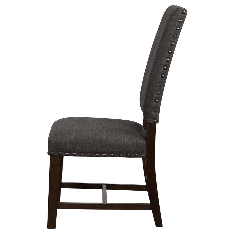 Twain Upholstered Dining Side Chair Warm Grey (Set of 2)