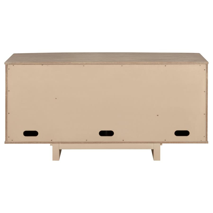 Kailani 4-door Cane Sideboard Buffet Cabinet Beige Oak
