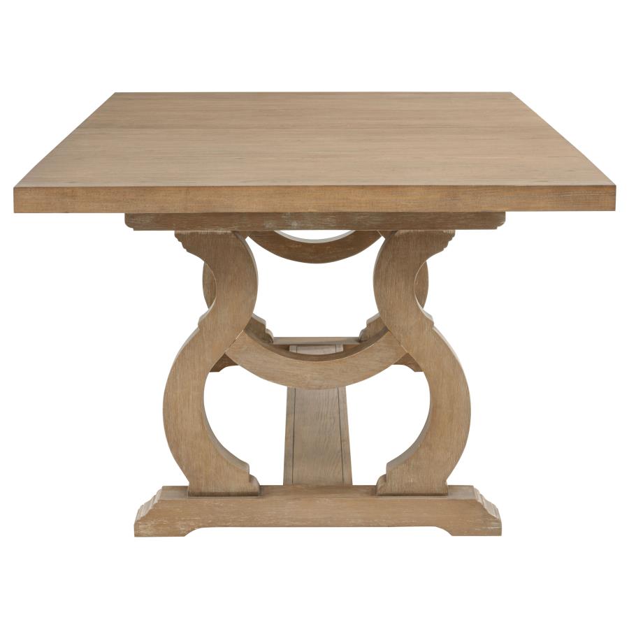 Brockway 104-inch Extension Leaf Dining Table Barley Brown
