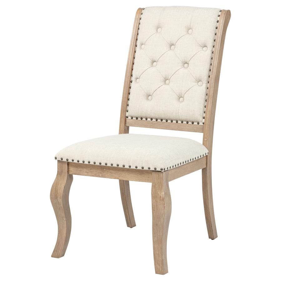 Brockway Upholstered Dining Chair Barley Brown (Set of 2)