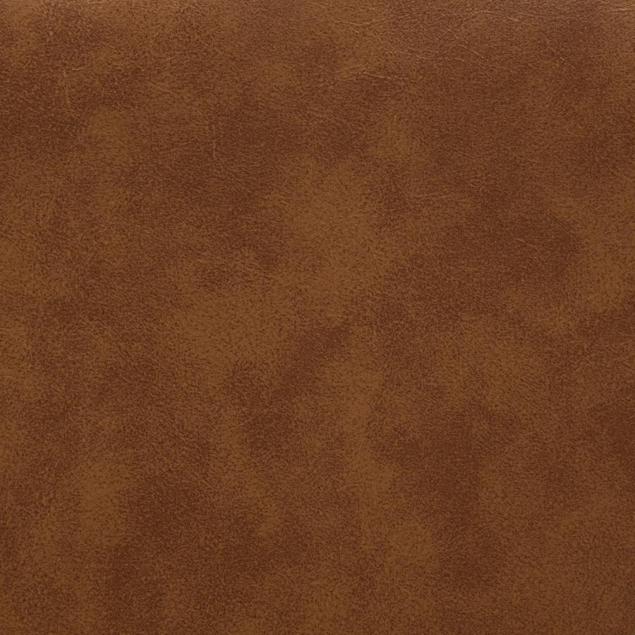 Aiken Faux Leather Upholstered Dining Side Chair Saddle Brown (Set of 4)