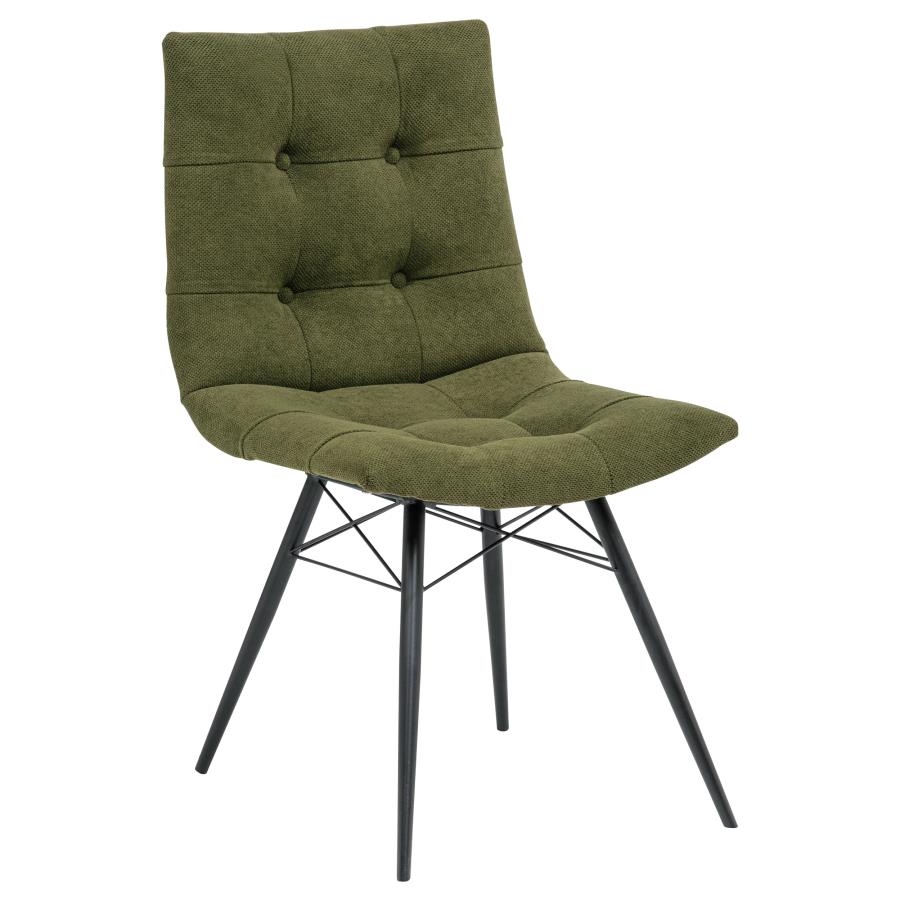 Aiken Fabric Upholstered Dining Side Chair Forest Green (Set of 4)
