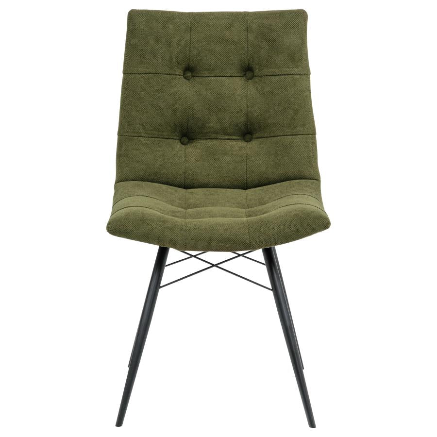 Aiken Fabric Upholstered Dining Side Chair Forest Green (Set of 4)