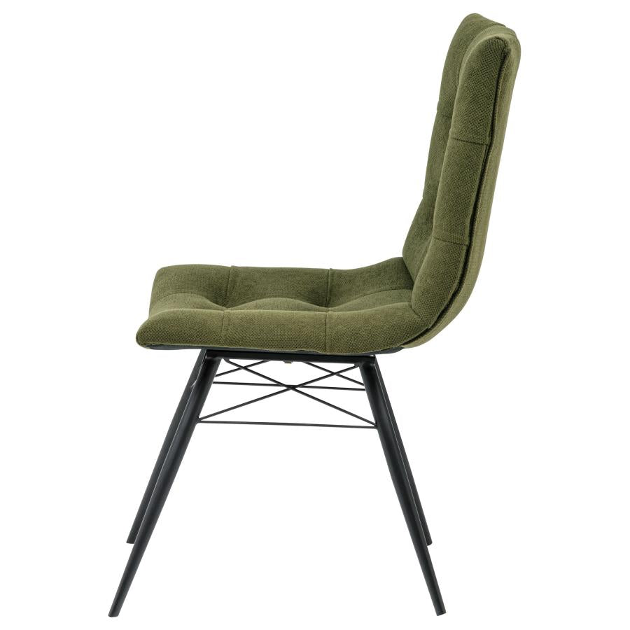Aiken Fabric Upholstered Dining Side Chair Forest Green (Set of 4)