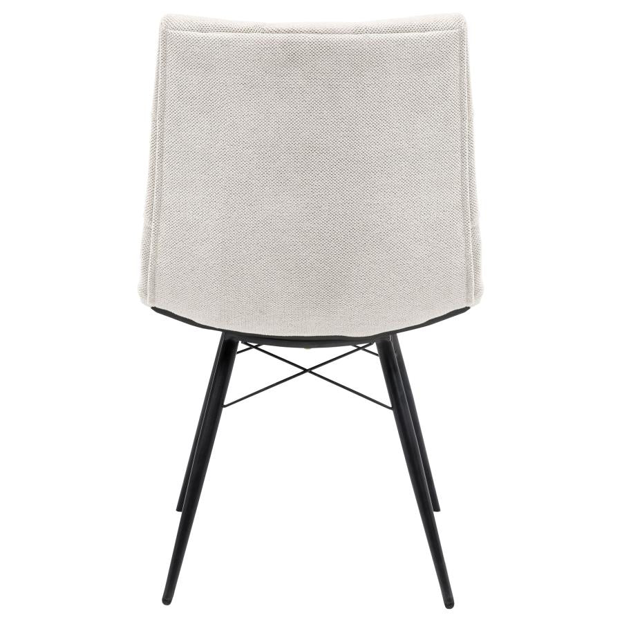 Aiken Fabric Upholstered Dining Side Chair Saddle Stone White (Set of 4)