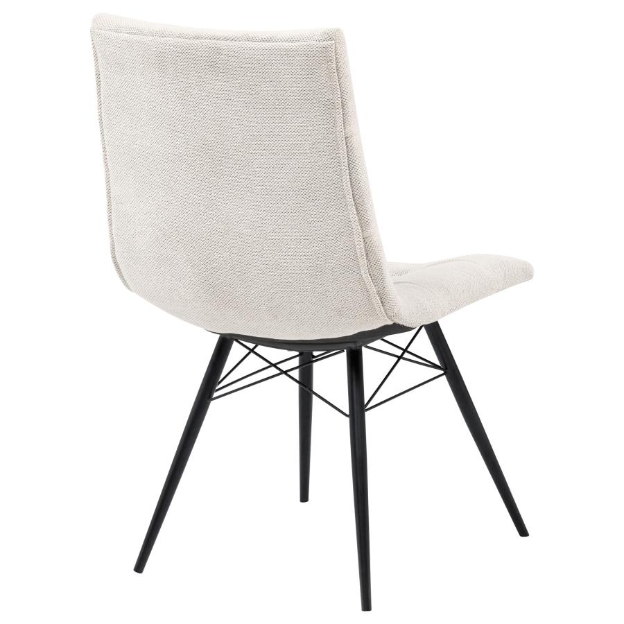 Aiken Fabric Upholstered Dining Side Chair Stone White (Set of 4)