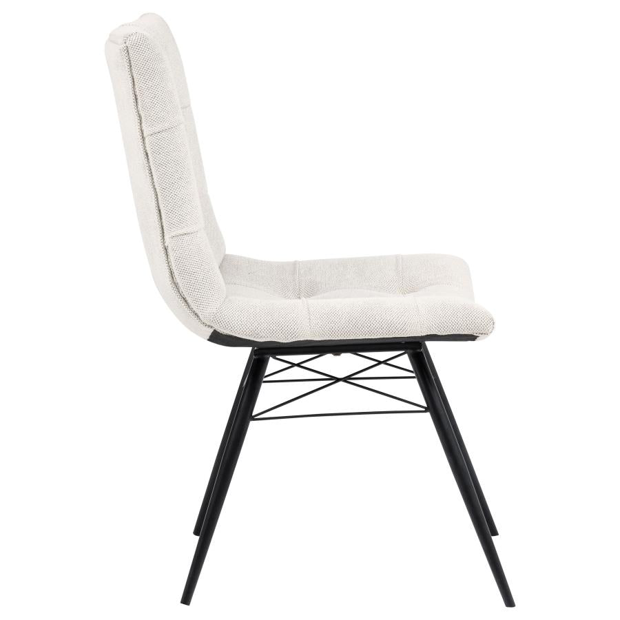 Aiken Fabric Upholstered Dining Side Chair Stone White (Set of 4)