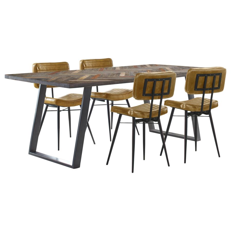 Misty 5-piece Rectangular Dining Set Sheesham and Camel
