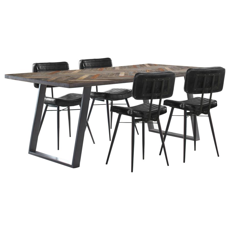 Misty 5-piece Rectangular Dining Set Sheesham and Espresso