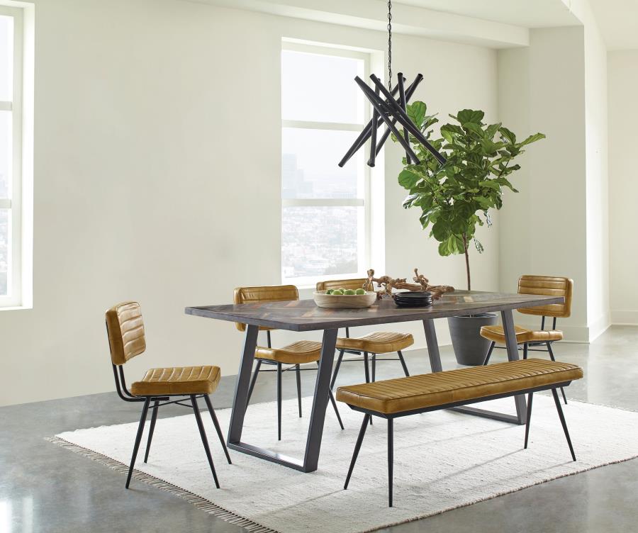 Misty 6-piece Rectangular Dining Set Sheesham and Camel
