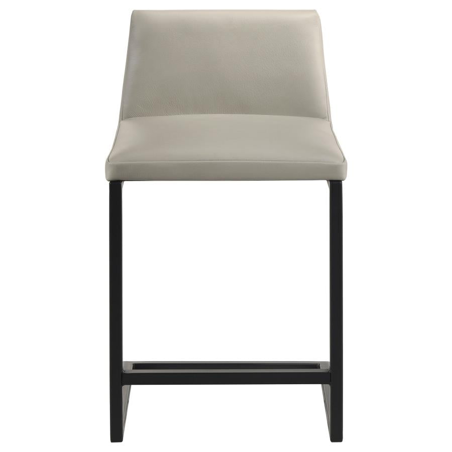 Vardon Genuine Leather Counter Height Chair Tan (Set of 2)