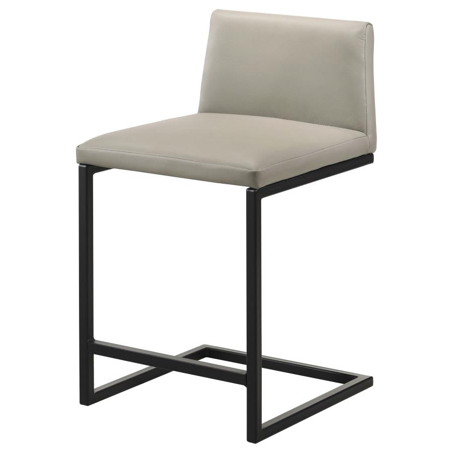 Vardon Genuine Leather Counter Height Chair Tan (Set of 2)