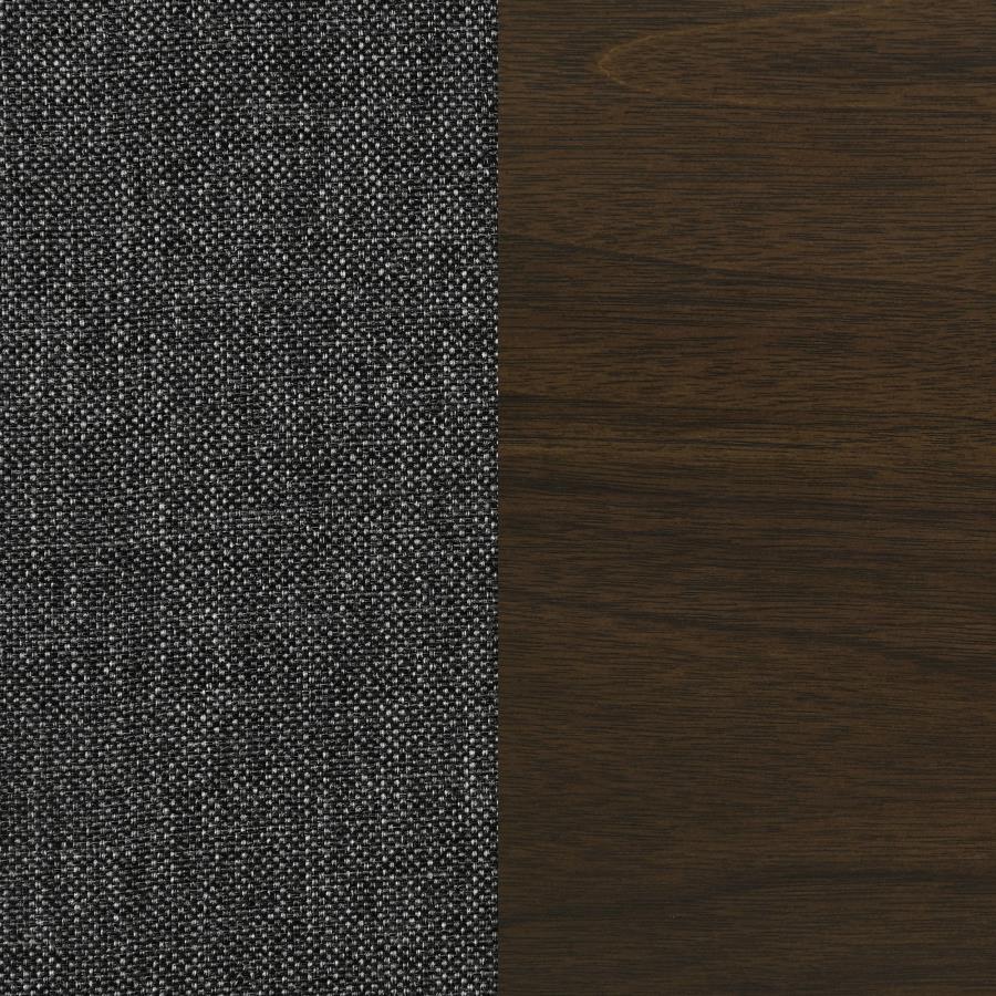 Wes Upholstered Dining Side Chair Dark Walnut (Set of 2)