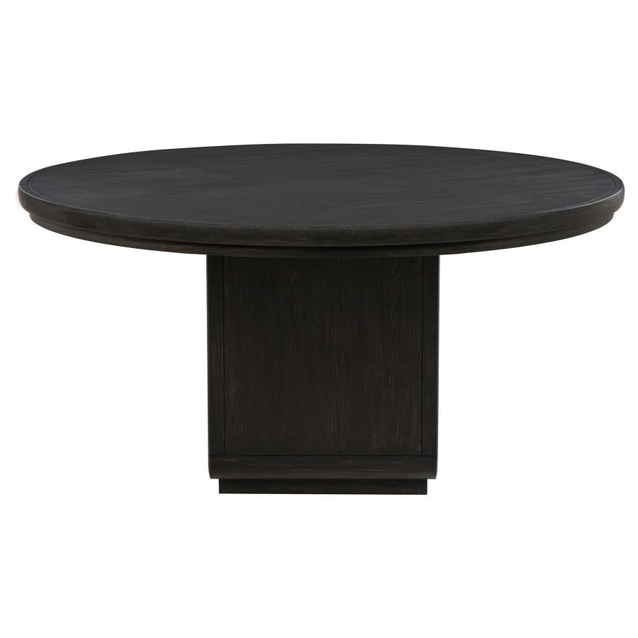 Leandro 5-piece Round Dining Set Burnished Black