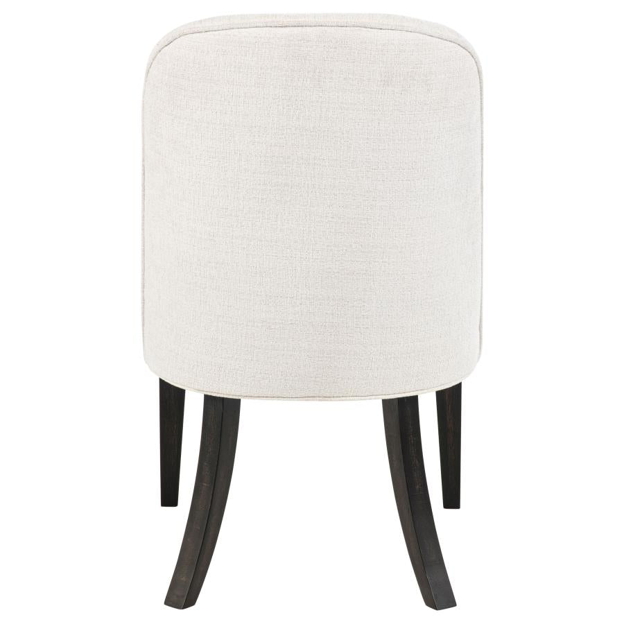 Leandro Upholstered Dining Side Chair Cream (Set of 2)