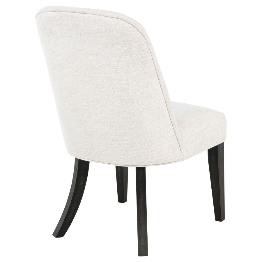 Leandro Upholstered Dining Side Chair Cream (Set of 2)