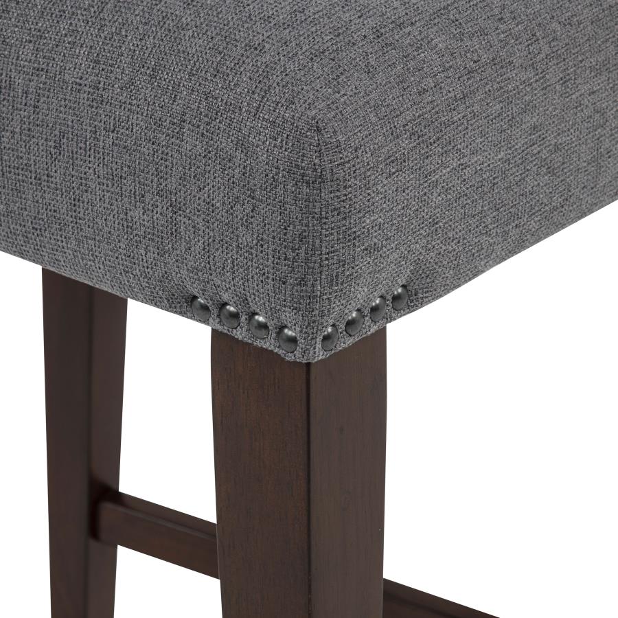 Naser 5-piece 48-inch Round Dining Table Set Grey and Dark Walnut