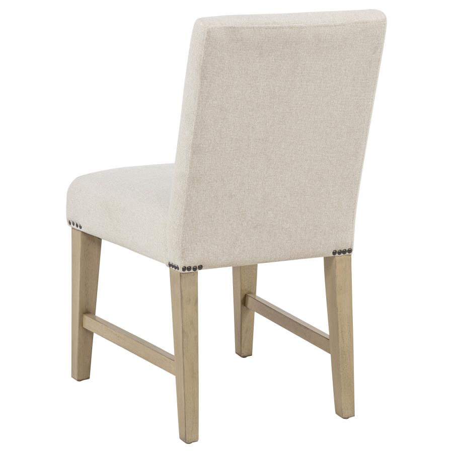 Naser 5-piece 48-inch Round Dining Table Set Beige and Light Oak