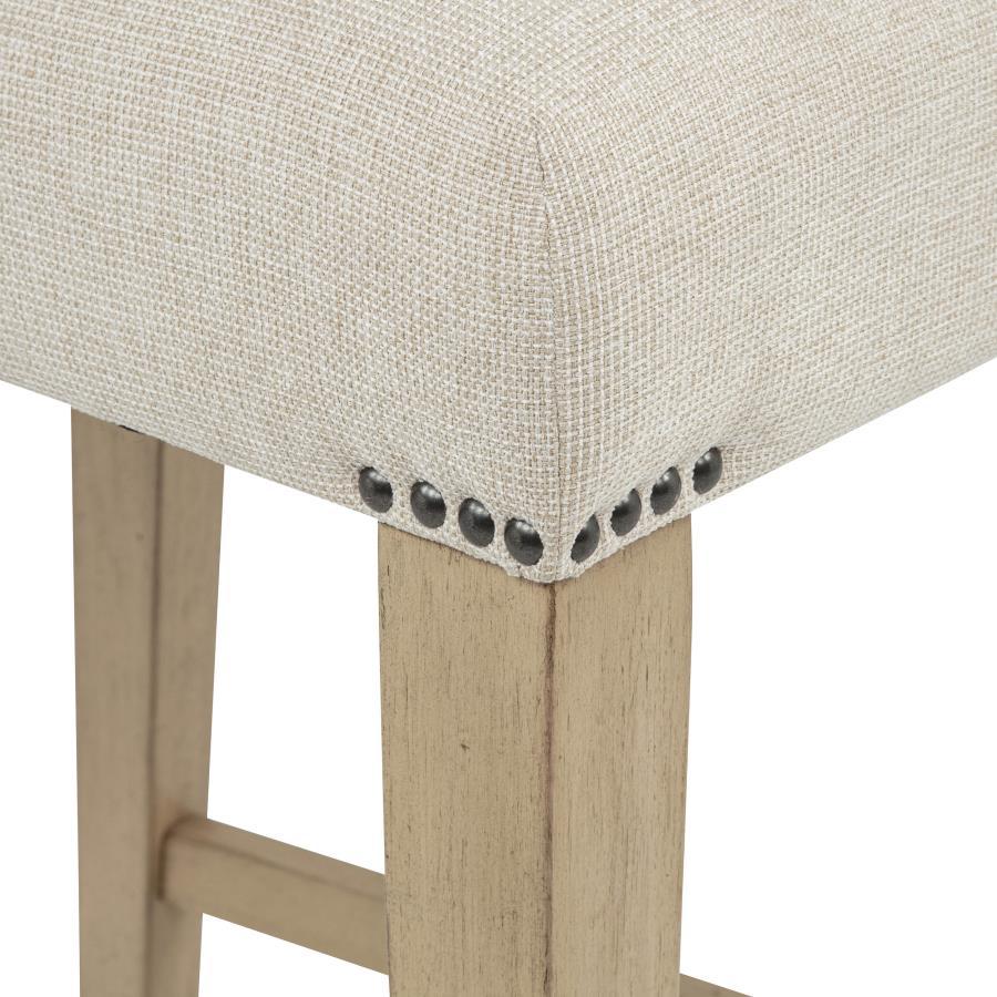 Naser 5-piece 48-inch Round Dining Table Set Beige and Light Oak