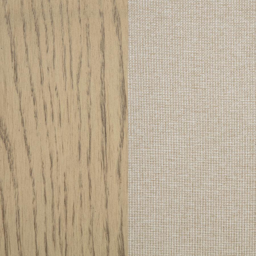 Naser Upholstered Counter Stool Beige and Light Oak (Set of 2)