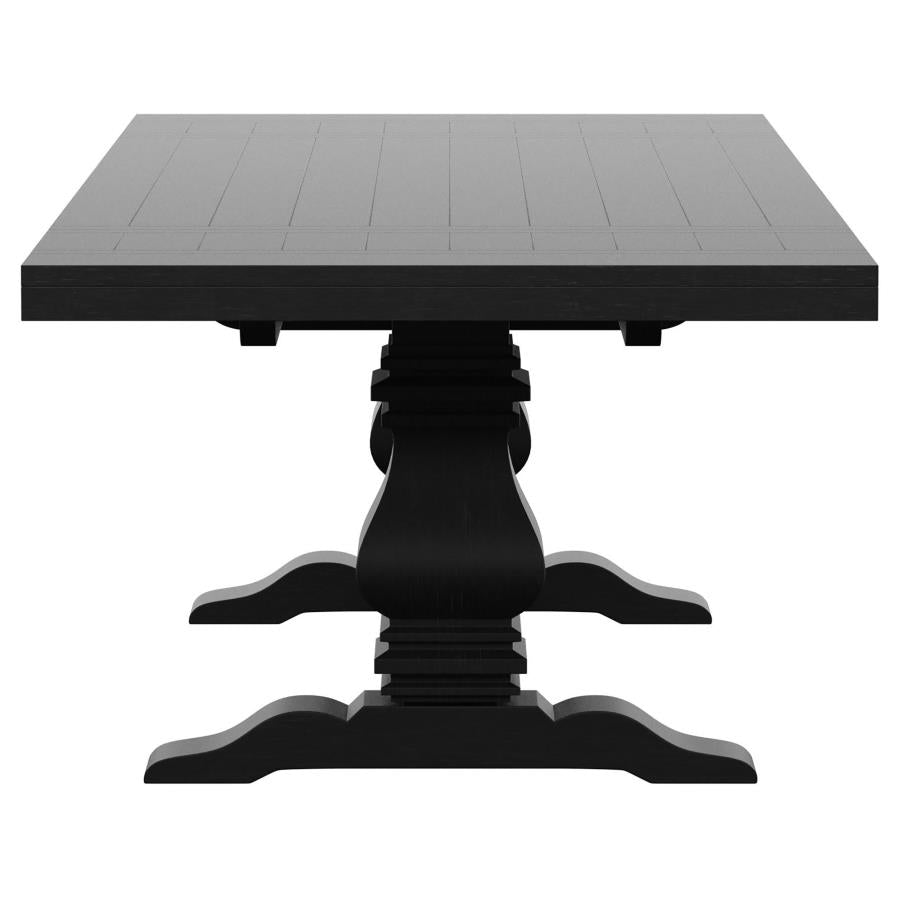 Florence 9-piece 126-inch Extension Dining Table Set Distressed Black