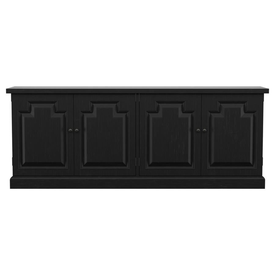 Florence 4-door Dining Sideboard Buffet Distressed Black